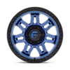 Set 4 Fuel D813 Syndicate 17x9 6x5.5 Blue With Black Ring Wheels 17" 1mm