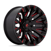 Set 4 Fuel D829 Quake 20x10 8x6.5 Black Milled Red Tint Wheels 20" -18mm