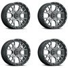 Set 4 15" Vision 545 Rocker UTV Satin Grey 15x7 Wheels 4x110 13mm Rims