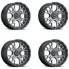 Set 4 15" Vision 545 Rocker UTV Satin Grey 15x7 Wheels 4x110 13mm Rims