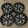 Set 4 20" Vision 360 Sliver Gloss Black Machined Face Wheels 20x12 6x135 -51mm