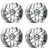 Set 4 20" Vision Off-Road 360 Sliver Chrome Wheels 20x12 8x170 Lifted Rims -51mm