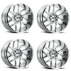 Set 4 20" Vision 360 Sliver Chrome 20x12 Wheels 5x5 (5x127) -51mm Rims