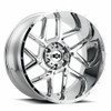 20" Vision Off-Road 360 Sliver Chrome Wheel 20x12 6x5.5 Lifted Truck Rim -55mm