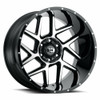 Set 4 22" Vision 360 Sliver Gloss Black Machined Face Wheels 22x12 6x5.5 -57mm