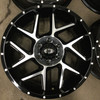 Set 4 24" Vision 360 Sliver Gloss Black Machined Face Wheels 24x12 8x6.5 -51mm