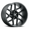 Set 4 24" Vision 360 Sliver Satin Black 24x12 Wheels 5x5.5 (5x139.7) -51mm Rims