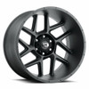 Set 4 24" Vision 360 Sliver Satin Black 24x12 Wheels 5x5.5 (5x139.7) -51mm Rims