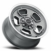 15" Vision 148 Shift Satin Grey Machined Face/Lip 15x8 Wheel 5x4.5 (5x114.3) 0mm Rim