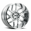 24" Vision 360 Sliver Chrome 24x12 Wheel 5x5 (5x127) -51mm Rim