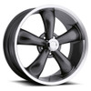20" Vision Muscle 142 Legend 20x9.5 5x115 12mm Wheel Gunmetal Machined Lip Rim