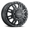 17" Vision HD 408 Manx 2 Dually Satin Black Front Wheel 17x6.5 8x210 Rim 121.35mm