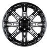 Level 8 Slingshot 16x8.5 6x135 Gloss Black W/ Machined Face Wheel 16" -10mm Rim