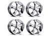 Set 4 18" Vision American Muscle 142 Legend Chrome Wheels 18x9.5 5x4.75 0mm Rims