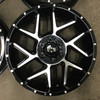 20" Vision Off-Road 360 Sliver Gloss Black Machined Wheel 20x12 8x6.5 -51mm Rim