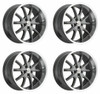 Set 4 20" Vision 143 Torque Gunmetal Machined Lip 20x8.5 Wheels 5x4.75 (5x120.65) 10mm Rims