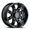 Level 8 Slingshot 16x8.5 6x135 Matte Black Wheel 16" -10mm Truck Rim