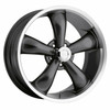 Set 4 18" Vision Muscle 142 Legend Gunmetal Machined Lip 18x8.5 5x4.5 Rims 20mm