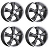 Set 4 18" Vision Muscle 142 Legend Gunmetal Machined Lip 18x8.5 5x4.5 Rims 20mm