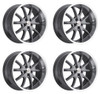 Set 4 20" Vision Muscle 143 Torque Gunmetal Machined Lip 20x9.5 5x4.75 Rims 0mm
