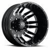 20" Vision 401 Rival Dually Gloss Black Machined Face 20x8.25 Wheel 8x170 -145mm Rim