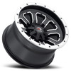 14" Vision ATV 548 Commander Matte Black Machined Wheel 14x8 4x110 Rim -10.2mm