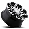 17" Vision 375 Warrior Gloss Black Machined Face Wheel 17x8.5 8x6.5 Rim 18mm