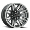 Set 4 12" Vision ATV 112 Assault Gunmetal Machined Face  12x8 4x110 -10.2mm Rims
