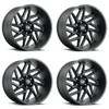 Set 4 22" Vision Off-Road 361 Spyder Satin Black Wheels 22x14 5x5.5 -76mm Rims
