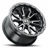 Set 4 17" Vision Off-Road 405 Korupt Black Milled Spoke Wheels 17x9 5x5 Rim 12mm