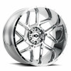 Set 4 24" Vision 360 Sliver Chrome 24x12 Wheels 5x5 (5x127) -51mm Rims
