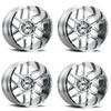 Set 4 24" Vision 360 Sliver Chrome 24x12 Wheels 5x5 (5x127) -51mm Rims