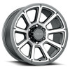 17" Vision Off-Road 353 Turbine Gunmetal Machined Face Wheel 17x8.5 6x5.5 18mm