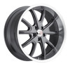 Set 4 18" Vision Muscle 143 Torque Gunmetal Machined Lip 18x8.5 5x115 Rims 20mm