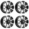 Set 4 18" Vision 413 Valor Gloss Black Machined Face 18x8.5 Wheels 6x135 0mm Rims