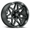 Set 4 14" Vision ATV 416 Se7en Matte Black Wheels 14x7 4x156 Rims 2.5mm