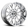 22" Vision 412 Rocker Chrome Wheel 22x10 6x135 For Ford Lincoln Lifted Rim -19mm