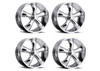 Set 4 18" Vision American Muscle 142 Legend Chrome Wheels 18x9.5 5x5 Rims 38mm