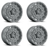 Set 4 18" Vision Off-Road 403 Tactical Thrashed Gun Metal 18x9.5 6x5.5 Rim -18mm