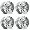 Set 4 22" Vision Off-Road 361 Spyder Chrome Wheels 22x12 8x6.5 -51mm Truck Rims