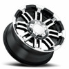 17" Vision 375 Warrior Gloss Black Machined Face Wheel 17x8.5 5x5 Truck Rim 25mm