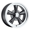 Set 4 17" Vision 141 Legend 5 Gunmetal Machined Lip 17x9 Wheels 5x4.5 (5x114.3) 25mm Rims