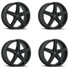 Set 4 15" Vision 469 Boost Satin Black 15x6.5 Wheels 4x100 38mm Rims