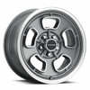Set 4 15" Vision 148 Shift Satin Grey Machined Face/Lip 15x8 Wheels 5x5 (5x127) -19mm Rims