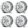 Set 4 22" Vision Off-Road 404 Brawl Chrome 22x12 5x5.5 Rims -51mm Lifted