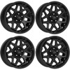 Set 4 17" Vision 416 Se7en Satin Black 17x7 Wheels 5x4.5 (5x114.3) 0mm Rims