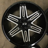 22" Vision Off-Road 363 Razor Gloss Black Milled Spoke Wheel 22x12 6x135 -51mm