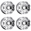 Set 4 14" Vision HD 375 Warrior Marine Paint Silver Wheels 14x5.5 5x4.5 Rims 0mm