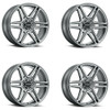 Set 4 24" Vision Street 476 Wedge Gunmetal Machined Wheel 24x9.5 6x5.5 30mm Rims Set 4 24" Vision Street 476 Wedge Gunmetal Machined Wheel 24x9.5 6x5.5 30mm Rims