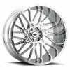 Set 4 24" Vision Off-Road 404 Brawl Chrome 24x12 6x5.5 Rims -51mm GMC Ram Lifted
